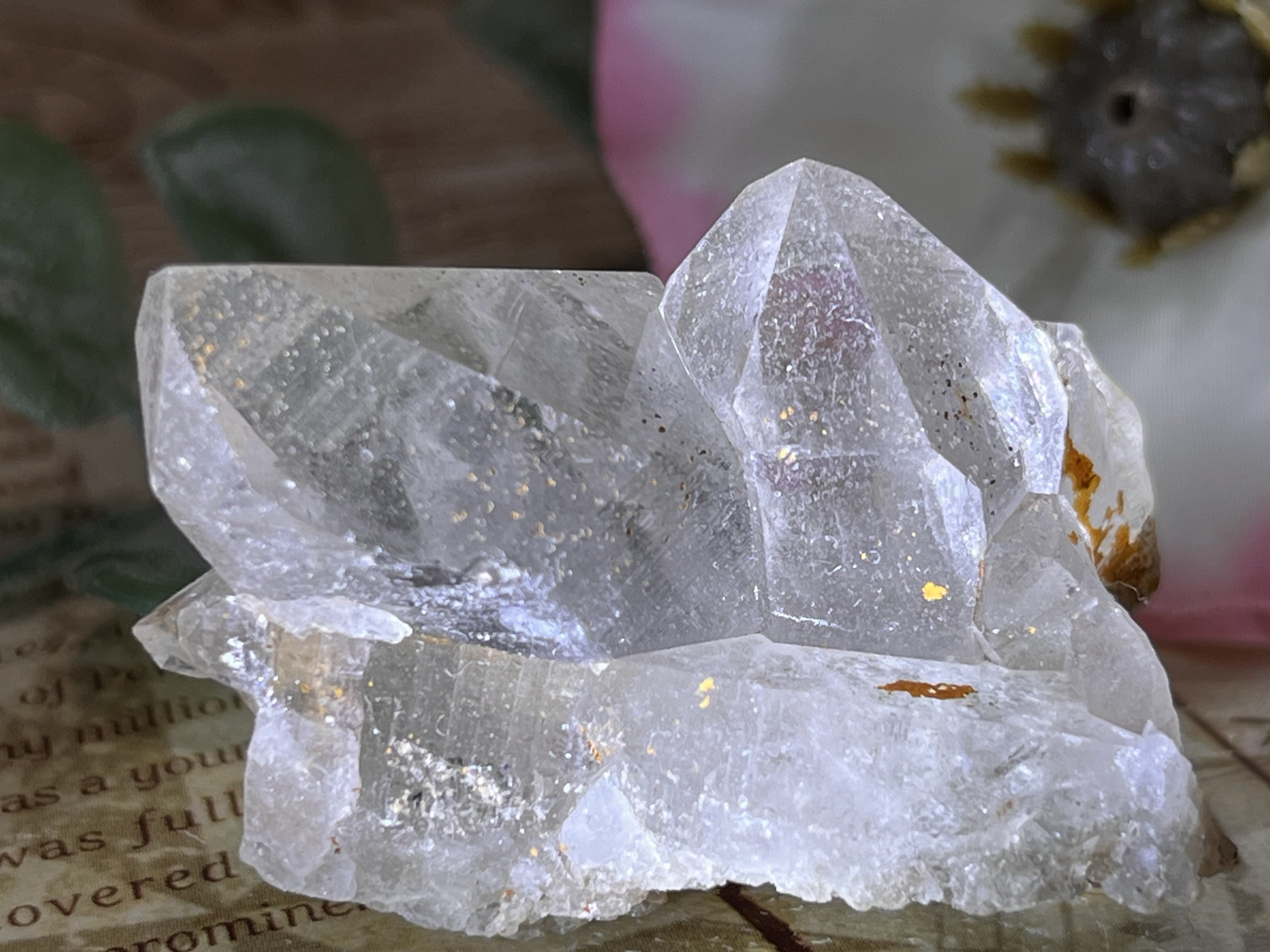 レシーバー　ヒマラヤ  マニカラン産　水晶  原石　クラスター　クリスタル