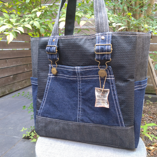 №743【DENIM✖️Overall✖️BIGsize ToteBAG⚮̈】大きめデニム