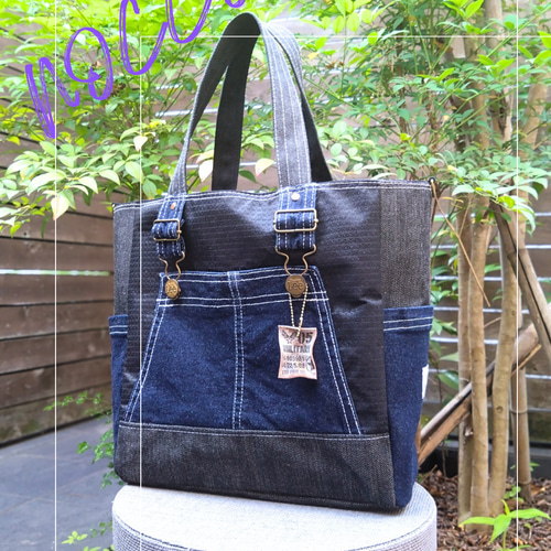 №743【DENIM✖️Overall✖️BIGsize ToteBAG⚮̈】大きめデニム