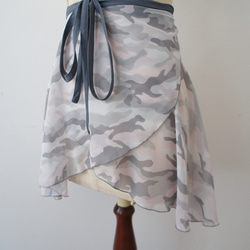バレエ　ラップスカート[カモフラージュ・パステル40-110] U083 camo pastel 12枚目の画像