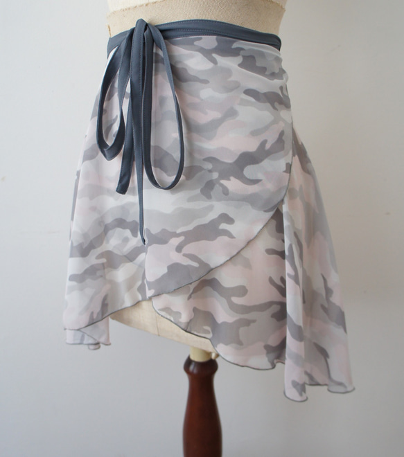 バレエ　ラップスカート[カモフラージュ・パステル40-110] U083 camo pastel 12枚目の画像