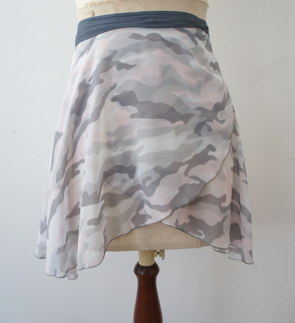 バレエ　ラップスカート[カモフラージュ・パステル40-110] U083 camo pastel 13枚目の画像