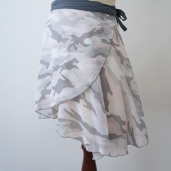 バレエ　ラップスカート[カモフラージュ・パステル40-110] U083 camo pastel 7枚目の画像