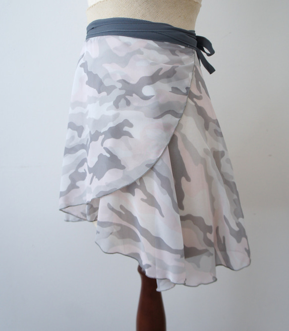 バレエ　ラップスカート[カモフラージュ・パステル40-110] U083 camo pastel 7枚目の画像