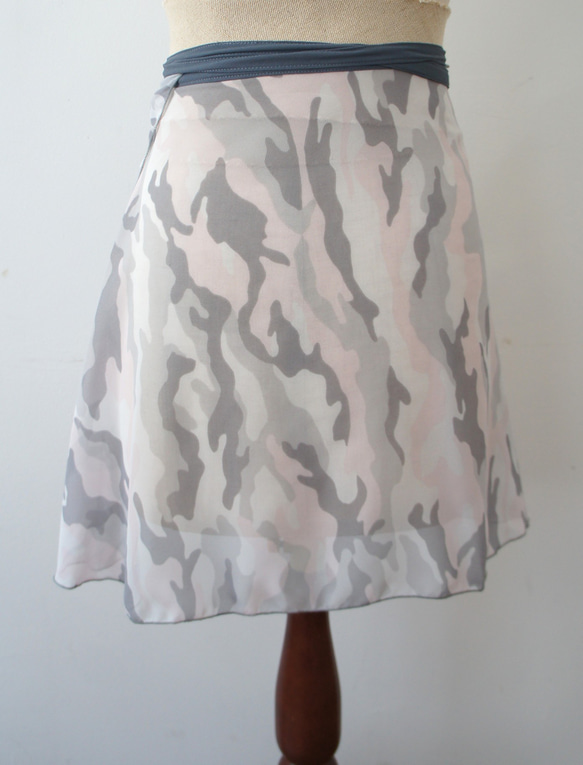 バレエ　ラップスカート[カモフラージュ・パステル40-110] U083 camo pastel 9枚目の画像