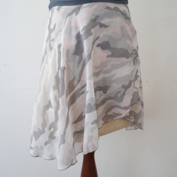 バレエ　ラップスカート[カモフラージュ・パステル40-110] U083 camo pastel 14枚目の画像