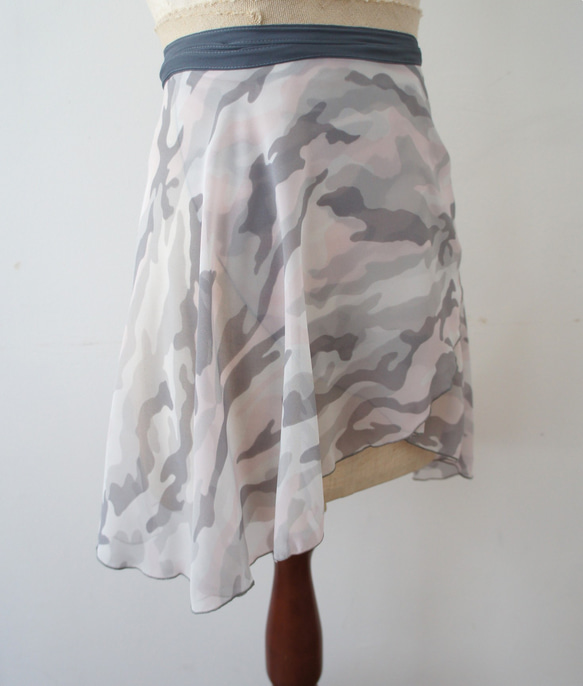 バレエ　ラップスカート[カモフラージュ・パステル40-110] U083 camo pastel 14枚目の画像