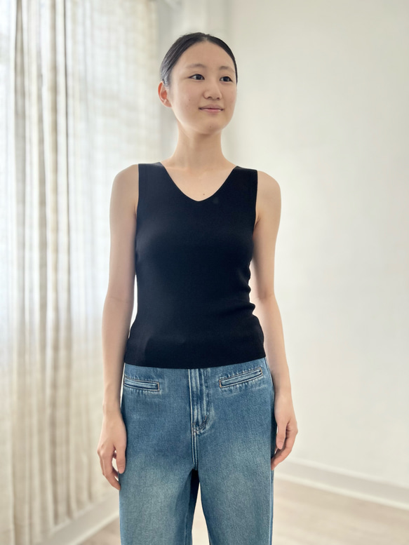 【Ⅴネック♡キャミソール♡３枚セット】涼しいアイスシルク│軽やかで薄手│細見えシルエット│フェミニン│T-212JM 9枚目の画像
