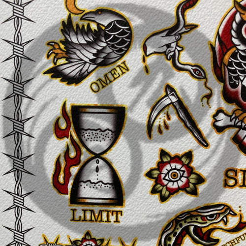 Tattoo Flash アメトラ タトゥー デザイン A4 フレーム付き｜尾九