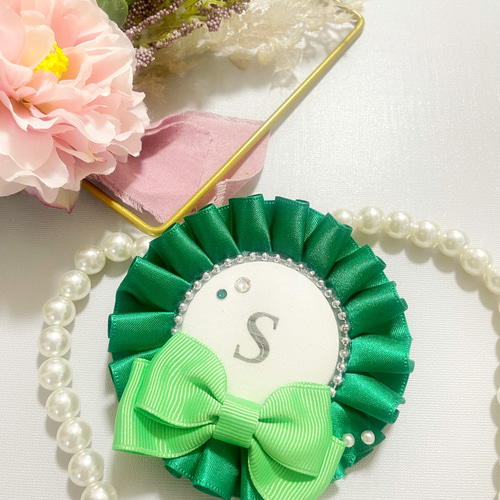 推しカラー×推しのイニシャルロゼット(フリル) その他