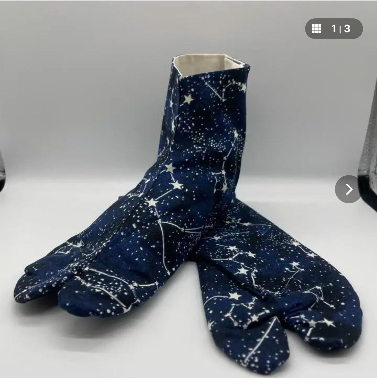 デザイン足袋　23番　星座　蓄光プリント