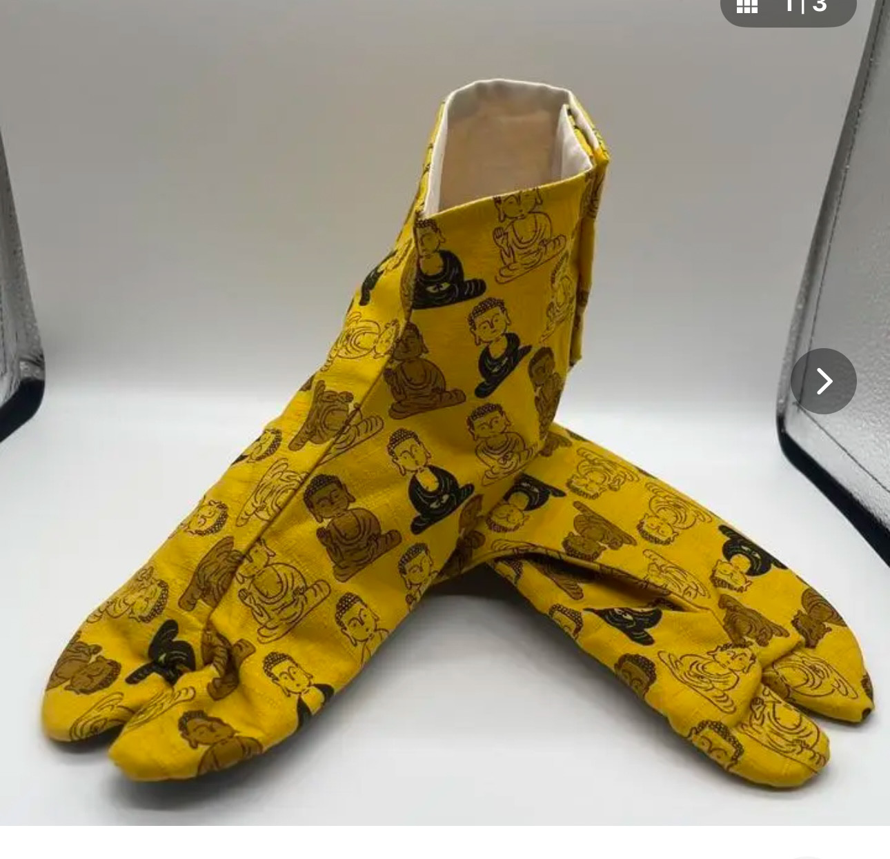 デザイン足袋　4番　大仏さま　黄