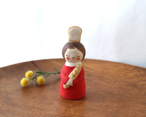 にしおゆき　陶器人形 フランスパン 陶器で作った人形 noru doll ( ノルドール ) パン好きさん 再販 その他