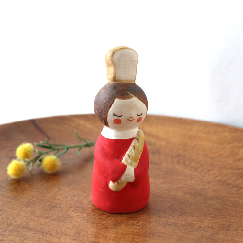 陶器の人形 陶器で作った人形 noru doll ( ノルドール ) パン好きさん 再販 その他