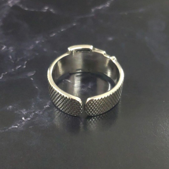 オープン特価　刻印入り　silver925 メキシカンリング　ユニセックス　銀　フリーサイズ　 5枚目の画像