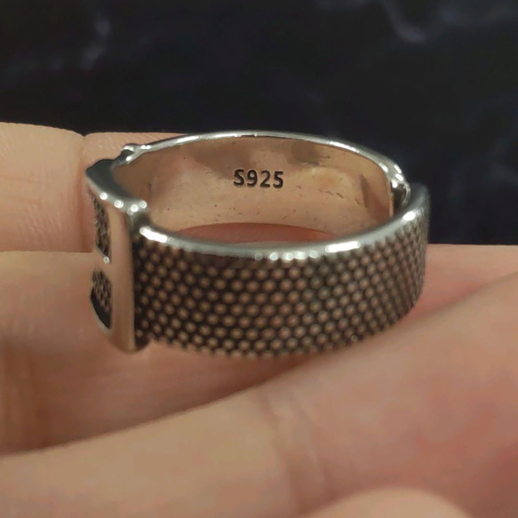 オープン特価　刻印入り　silver925 メキシカンリング　ユニセックス　銀　フリーサイズ　 7枚目の画像