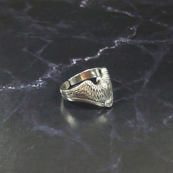 刻印入り　silver925 メンズ　銀　指輪　メキシカンジュエリー　ワシ　フリーサイズ　ハンドメイド 4枚目の画像