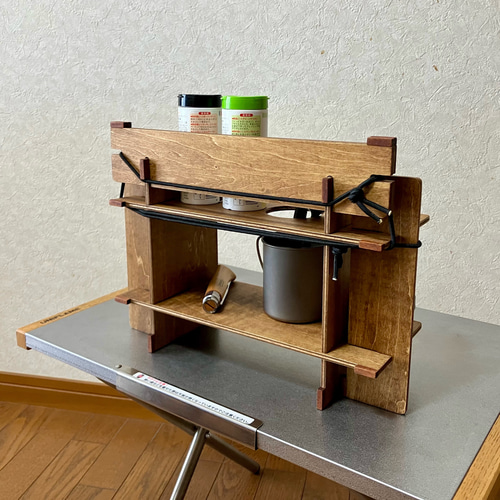 ◇アウトドア多機能ラック（調味料ラック/コーヒードリップスタンド