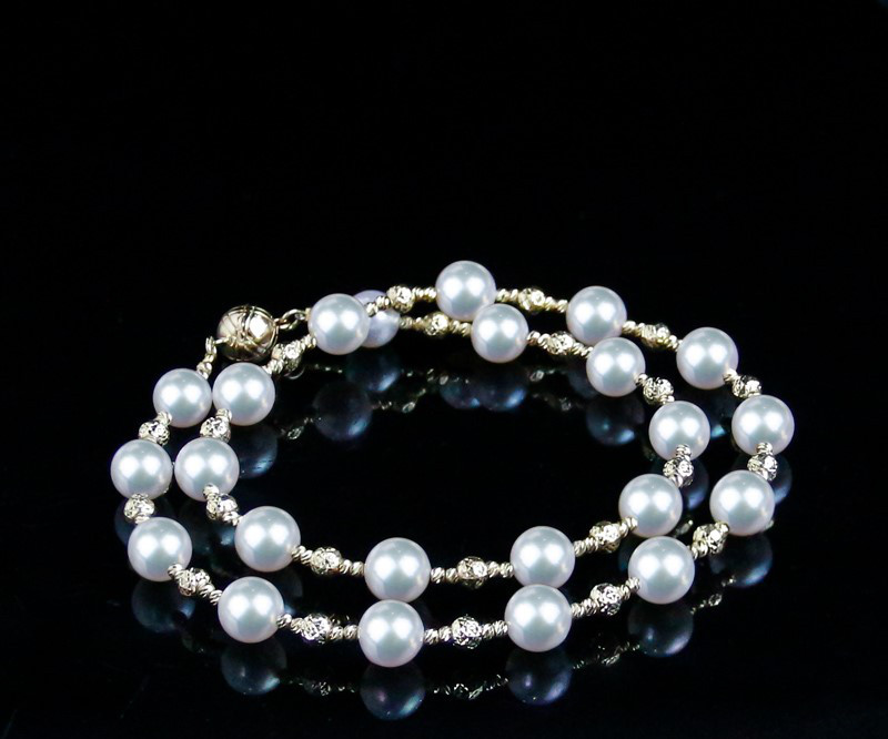 【La Corser】ブロークンスターパイナップルパール 日本製 5.5-8.5mm アコヤ 星空デザイン 海水真珠ネックレス