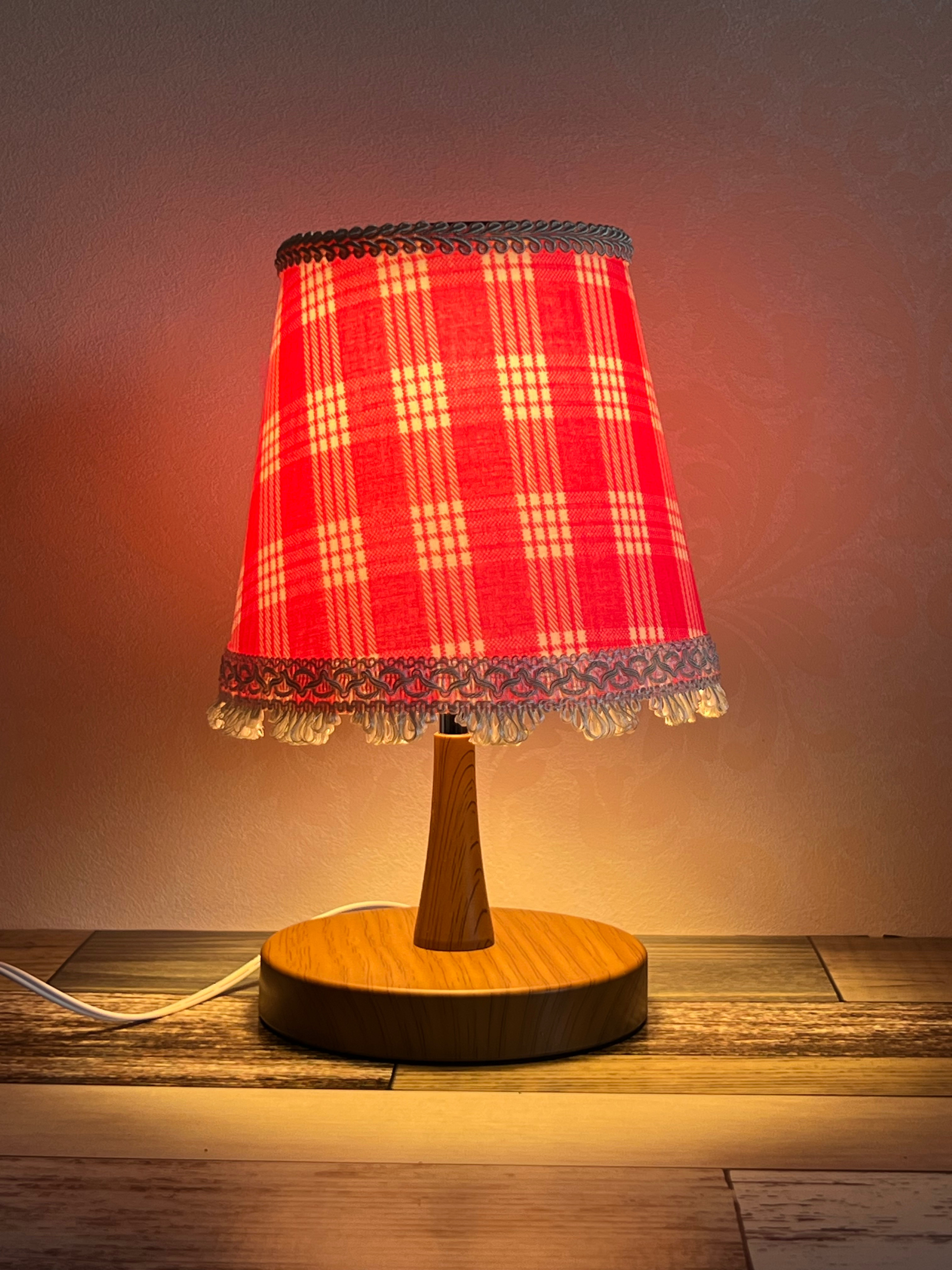 ハワイアンランプシェード　パラカチェック（ピンク）