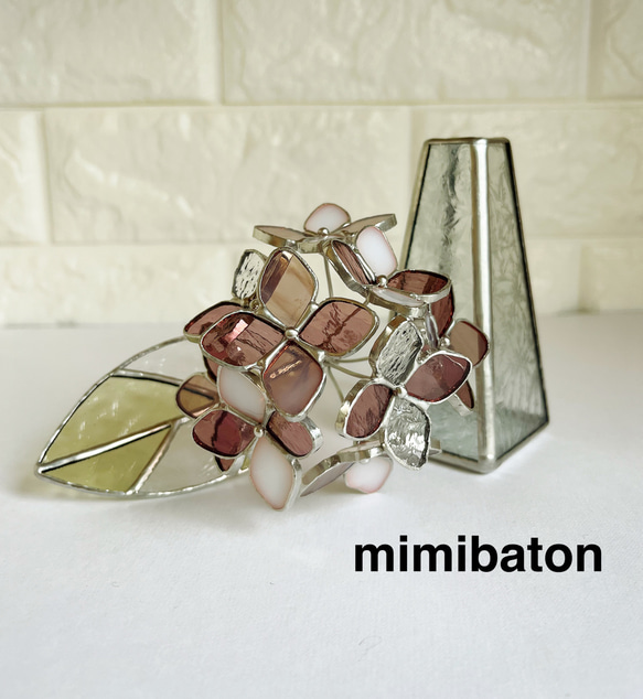 new】mimibaton＊ステンドグラスの紫陽花＊ その他インテリア雑貨