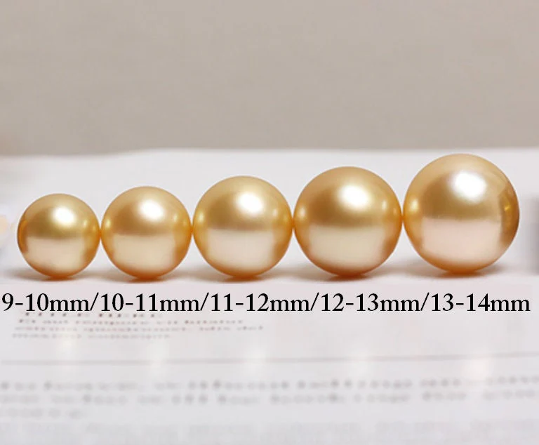 【La Corser】スターライト 8-11mm 南洋ゴールドパールネックレス 18Kゴールド スマイルデザイン 天然海水パール