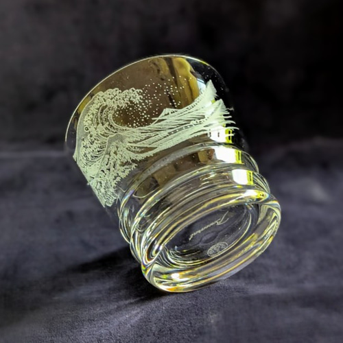 バカラ♢北斎「神奈川沖浪裏」オンリーワングラス グラス はっち