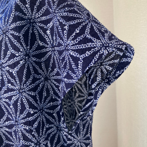 専用ページ 有松絞り 浴衣 反物 リメイク ハンドメイド 素材 着物リメイク 手作り 有松絞り 浴衣 ワンピース | iichi 日々の