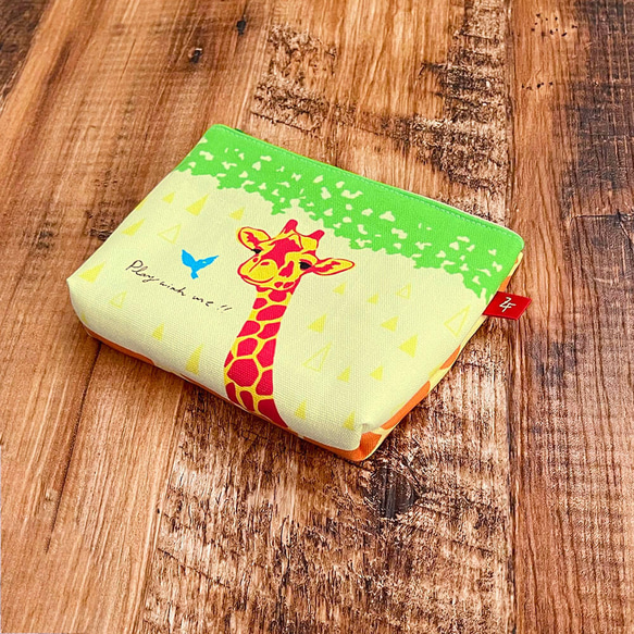 【特集掲載】《送料無料》ワケありな逸品 数量限定 ふんわりミニポーチ キリン 5枚目の画像