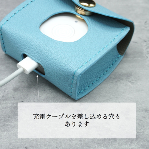 まぁるい×パステルカラーのGPSケース 高級フレンチレザー Botトーク