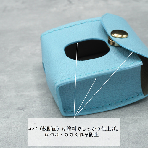 まぁるい×パステルカラーのGPSケース 高級フレンチレザー Botトーク