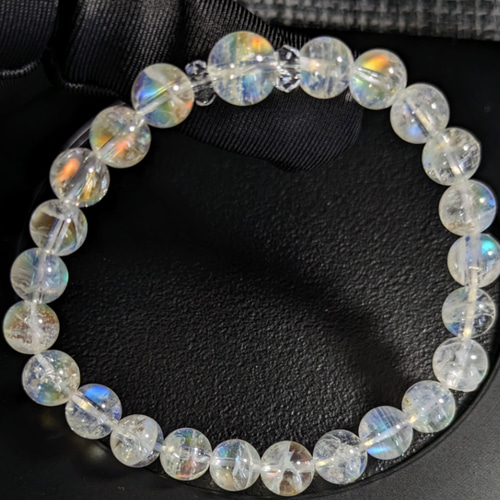 ⭐︎【天然】マダガスカル ホワイトラブラドライト ブレスレット 7.5mm