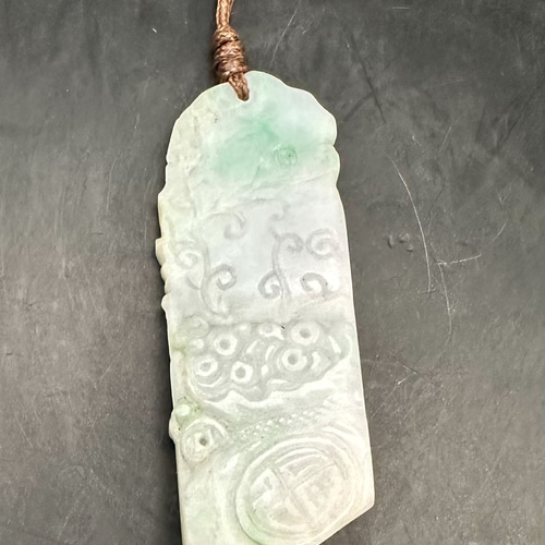 2025.6.30神使い鹿神財守　糸魚川最上級三彩翡翠 2025.6.30神使い鹿神財守 糸魚川最上級三彩翡翠 ネックレス