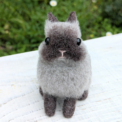 羊毛フェルト ウサギ セーブルポイント 立ち耳 羊毛フェルト ふわっこ
