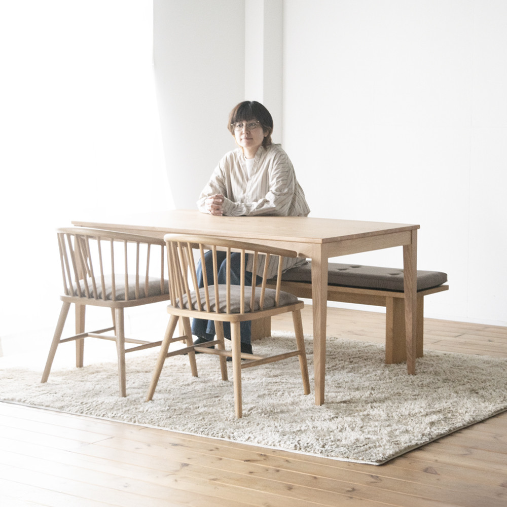 くりのスマートダイニング栗色（幅120cm 140cm 160cm・栗材）幅、奥行変更、引出し付、ヒーター付