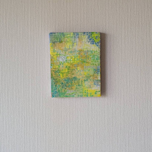 原画 絵画 『初夏』【豆絵】油絵 キャンバスサイズ0号 気軽にアート