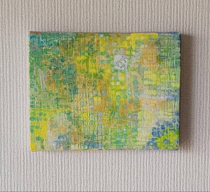 原画 絵画 『初夏』【豆絵】油絵 キャンバスサイズ0号 気軽にアート