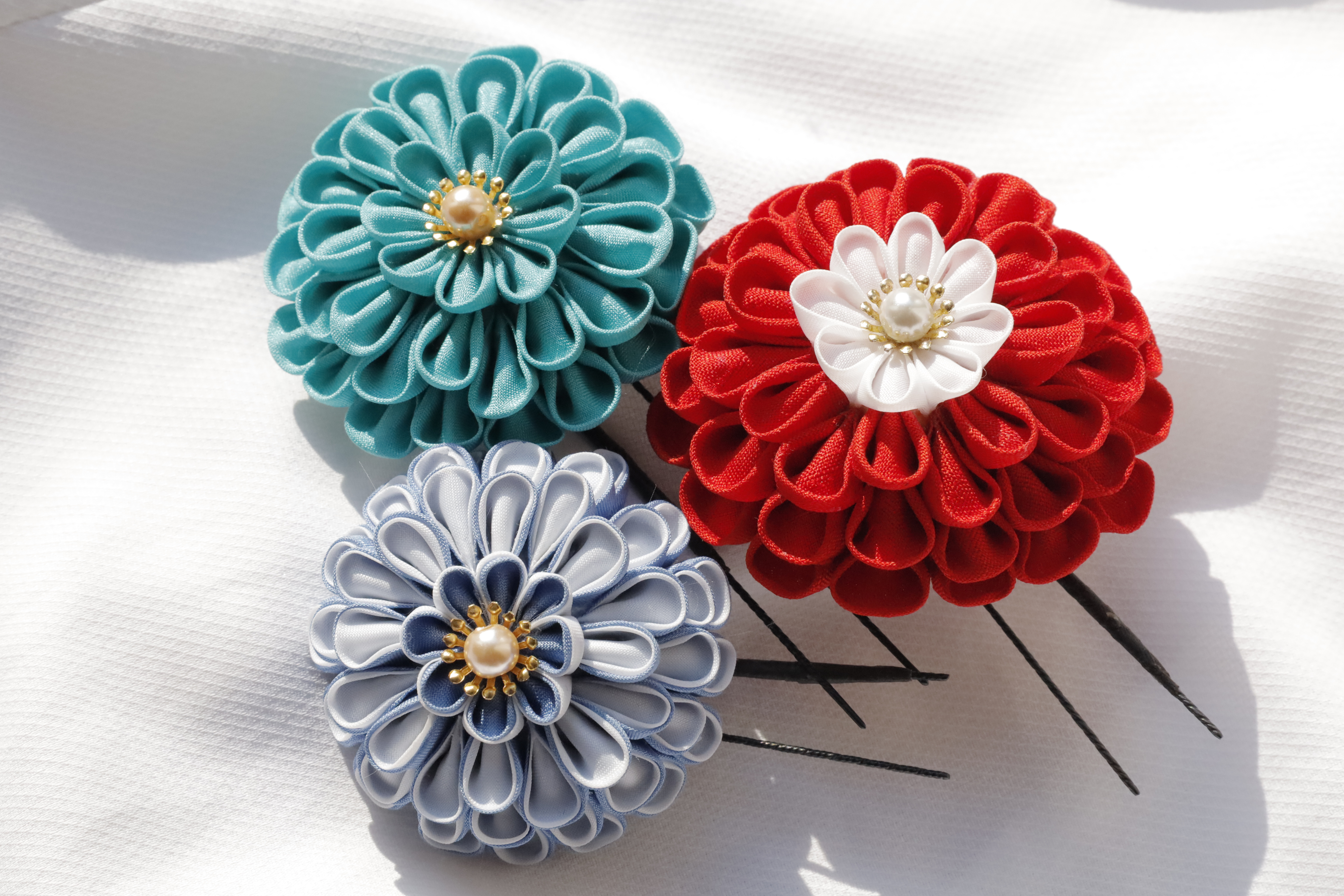 つまみ細工 髪飾り 七五三 成人式 振袖 和装