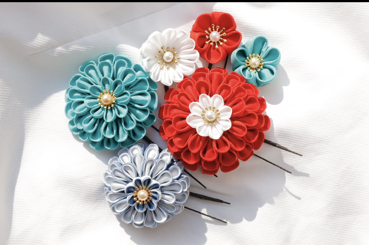 つまみ細工 髪飾り 七五三 成人式 振袖 和装