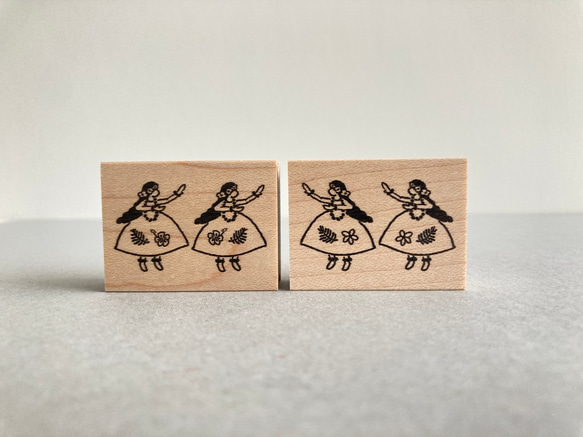 【New】フラガール（ひとつ）【ラバースタンプ】 1枚目の画像