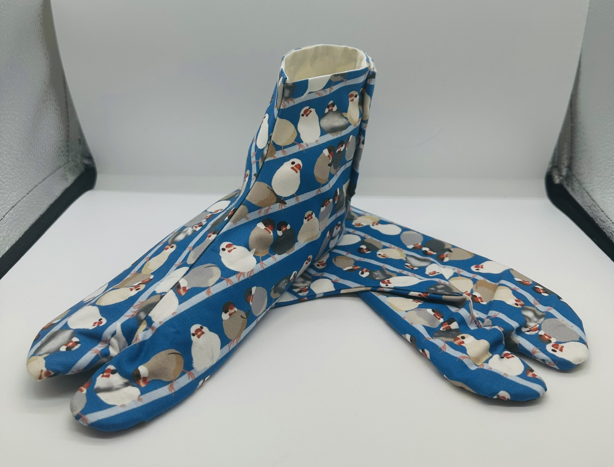 デザイン足袋　194番　みっしり文鳥