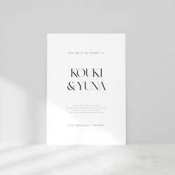 NEW [wedding] ウェルカムボード｜結婚式｜ウェディング｜モノトーン｜シンプル 3枚目の画像