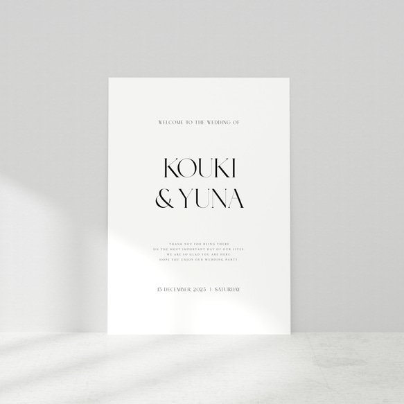 NEW [wedding] ウェルカムボード｜結婚式｜ウェディング｜モノトーン｜シンプル 3枚目の画像