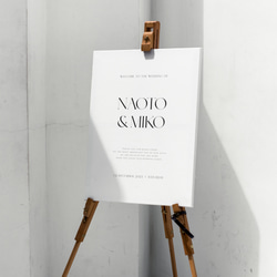 NEW [wedding] ウェルカムボード｜結婚式｜ウェディング｜モノトーン｜シンプル 4枚目の画像