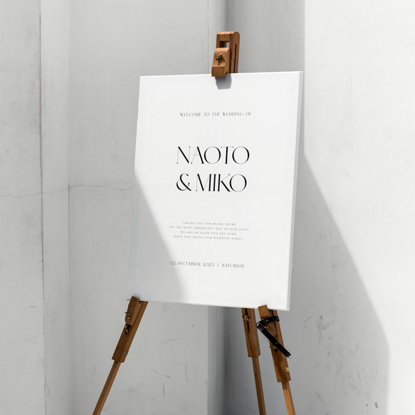 NEW [wedding] ウェルカムボード｜結婚式｜ウェディング｜モノトーン｜シンプル 4枚目の画像