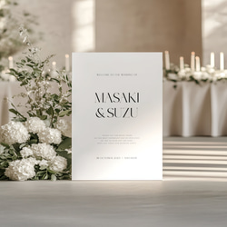 NEW [wedding] ウェルカムボード｜結婚式｜ウェディング｜モノトーン｜シンプル 1枚目の画像