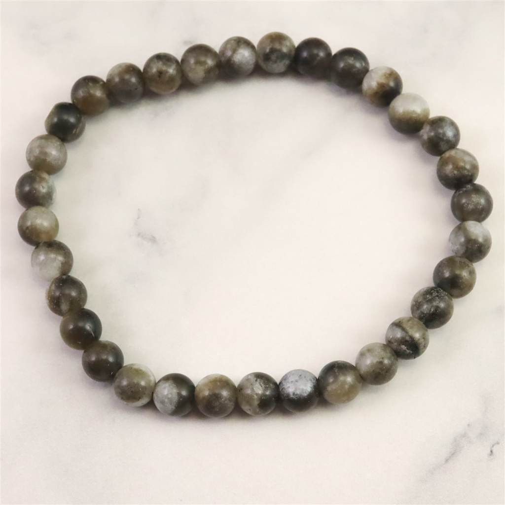 インドネシア産 イジェン水晶　黒 6mmブレスレット  10.1ｇ #67323