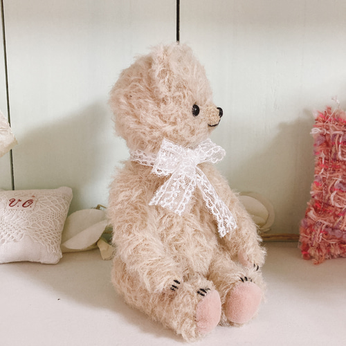 ベージュ色のクマさん ぬいぐるみ ベア工房Libert'e 通販