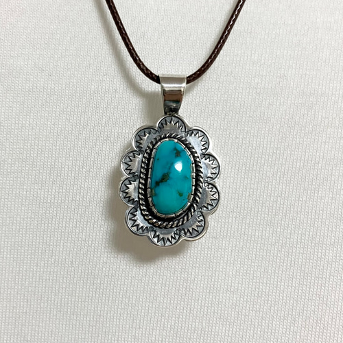モレンシ　ナチュラル　ターコイズ　シルバー　ネックレス　#インディアンジュエリー モレンシ ナチュラル ターコイズ シルバー ネックレス