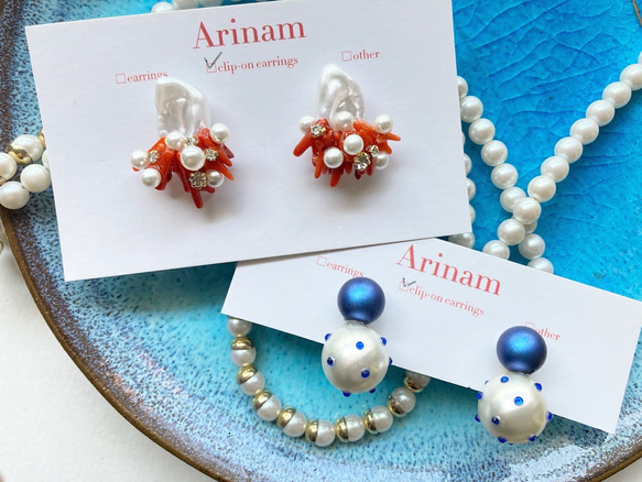 Pt900 パールサンゴ　ピアス PT900血赤サンゴ/アコヤパールピアス | ジュエリーショップ美つ輪